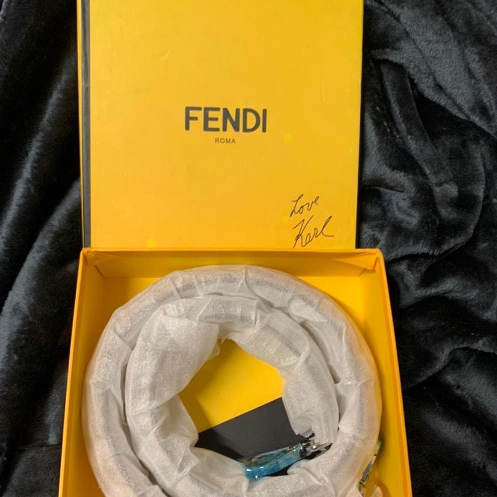 Fendi white bag strap